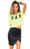 R A D NEON TOP - Yellow - Haute & Rebellious