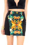 MIRROR PRINT MINI SKIRT - Green - Haute & Rebellious