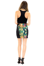 MIRROR PRINT MINI SKIRT - Green - Haute & Rebellious