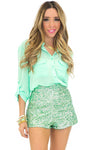 CUTOUT TWO POCKET TOP - Mint - Haute & Rebellious