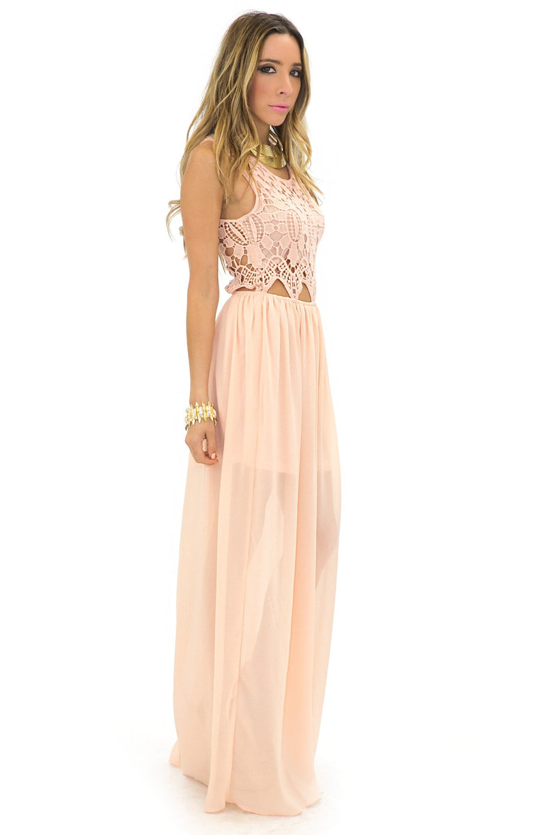 ISABELLA CROCHET CHIFFON DRESS - Haute & Rebellious