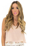 BASIC CHIFFON CROPPED TOP - Blush - Haute & Rebellious