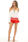 LACE FRINGE BELL SLEEVE TOP - White - Haute & Rebellious