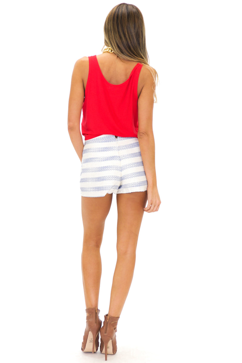 RENVIN STRIPED SHORTS - Blue - Haute & Rebellious