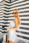 Polka-Dot Ruffle Romper