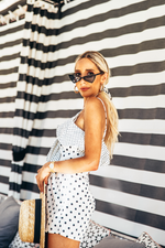Polka-Dot Ruffle Romper