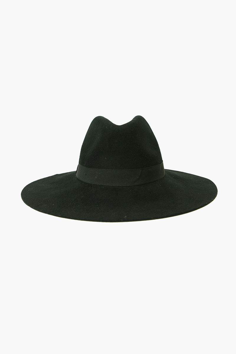 Black wool floppy hat shop