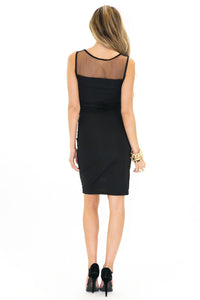 BADGLEY MESH CONTRAST DRESS - Black - Haute & Rebellious