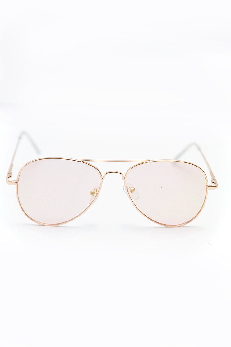 Anything Blush Aviator Sunglasses - Haute & Rebellious