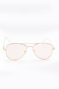 Anything Blush Aviator Sunglasses - Haute & Rebellious