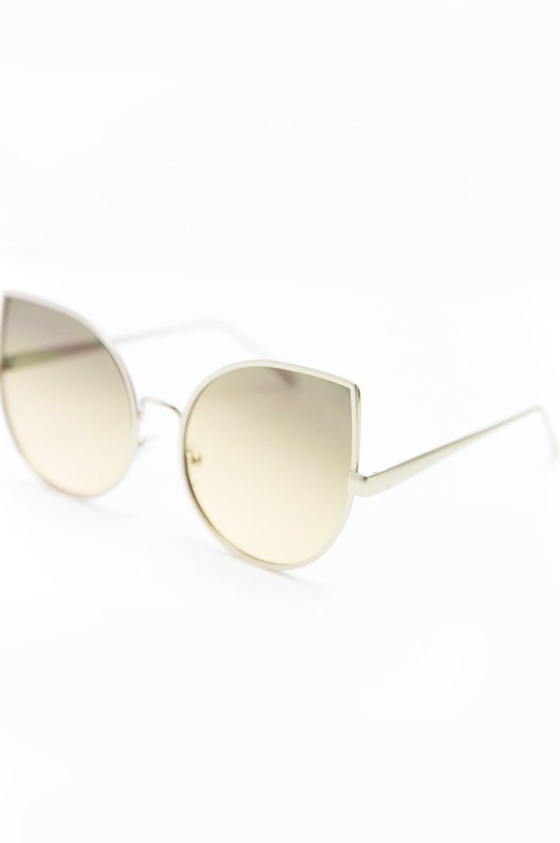 Half Way There Sunglasses - Silver/Nude - Haute & Rebellious
