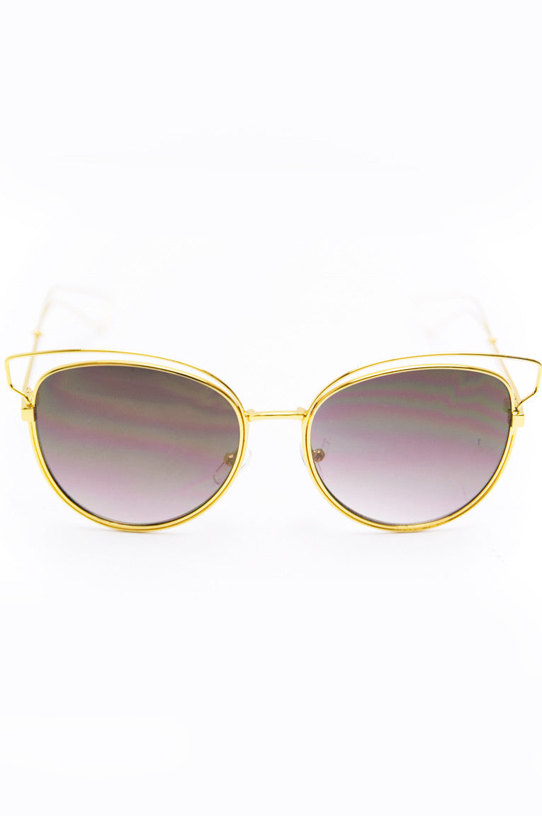 Set You Free Sunglasses - Gold - Haute & Rebellious