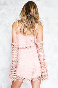 Crochet Romper - Blush