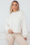 Cable Knit Sweater - Cream