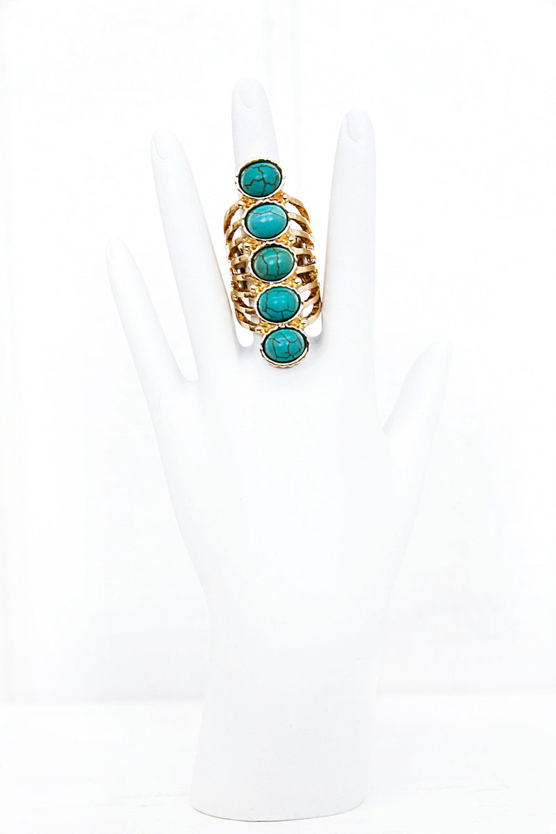 Jahda Turq Stones Ring - Haute & Rebellious