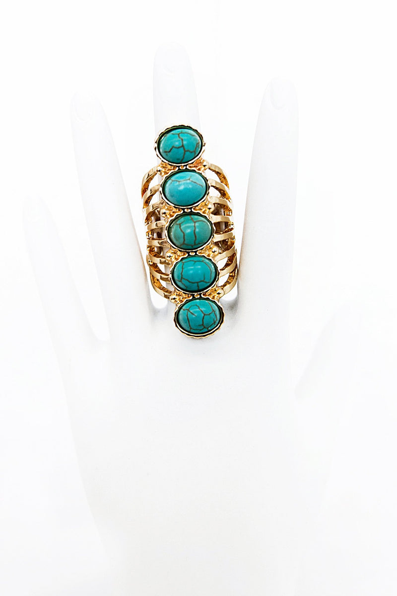 Jahda Turq Stones Ring - Haute & Rebellious