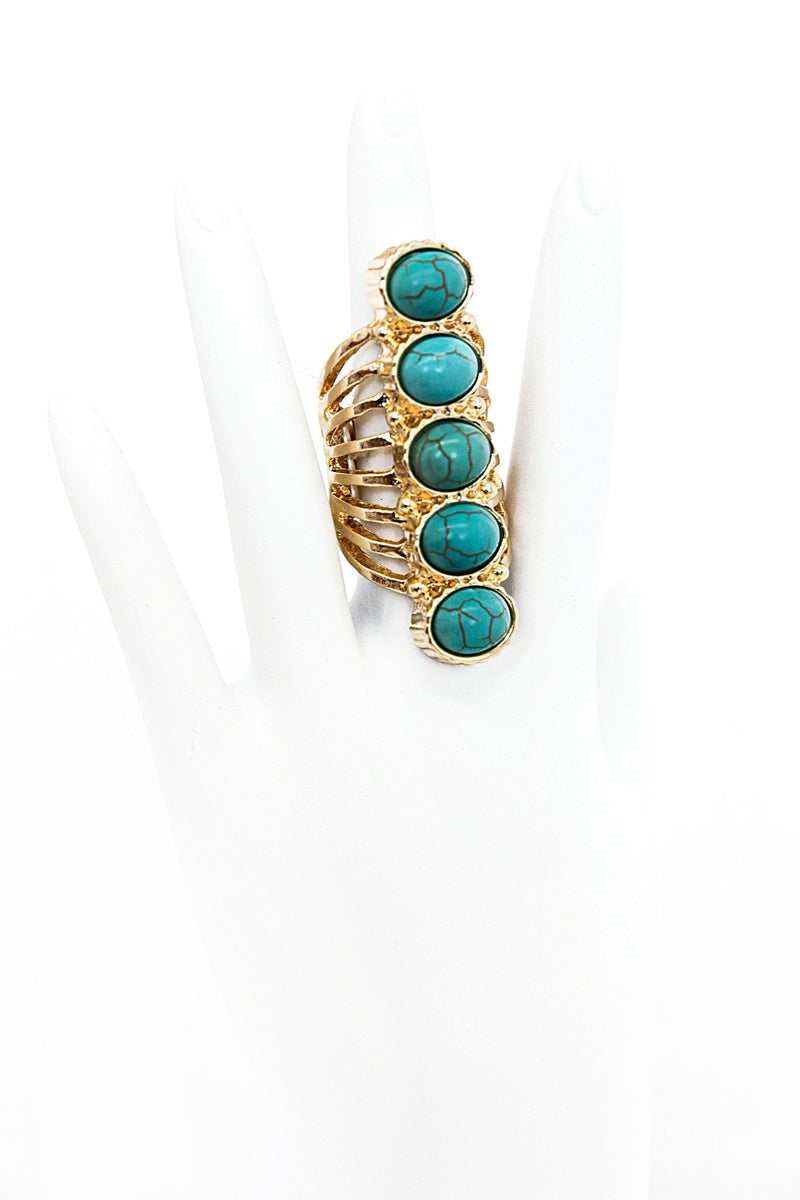 Jahda Turq Stones Ring - Haute & Rebellious