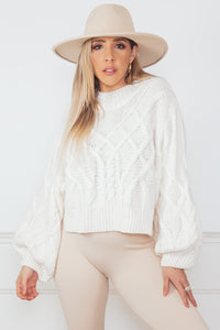 Cable Knit Sweater - Cream