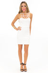 PONTI HIGH WAISTED SKIRT - White - Haute & Rebellious