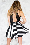 Striped Fit-&-Flair Dress