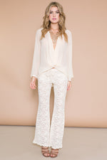 EMMA WRAP CHIFFON BELL SLEEVE BLOUSE - Haute & Rebellious