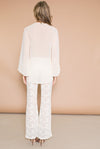 EMMA WRAP CHIFFON BELL SLEEVE BLOUSE - Haute & Rebellious