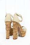 Jen Cork Platform Ankle Strap Sandal - Haute & Rebellious