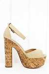 Jen Cork Platform Ankle Strap Sandal - Haute & Rebellious