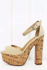 Jen Cork Platform Ankle Strap Sandal - Haute & Rebellious