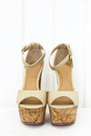 Jen Cork Platform Ankle Strap Sandal - Haute & Rebellious