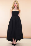 Valentina A-Line High-Low Dress - Black - Haute & Rebellious