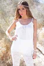 HARA SPAGHETTI STRAP CHIFFON TANK - Haute & Rebellious