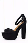 Lauda Platform Sandal - Black - Haute & Rebellious