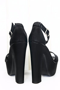 Lauda Platform Sandal - Black - Haute & Rebellious