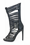 Lana High Strappy Sandal Heel - Black - Haute & Rebellious
