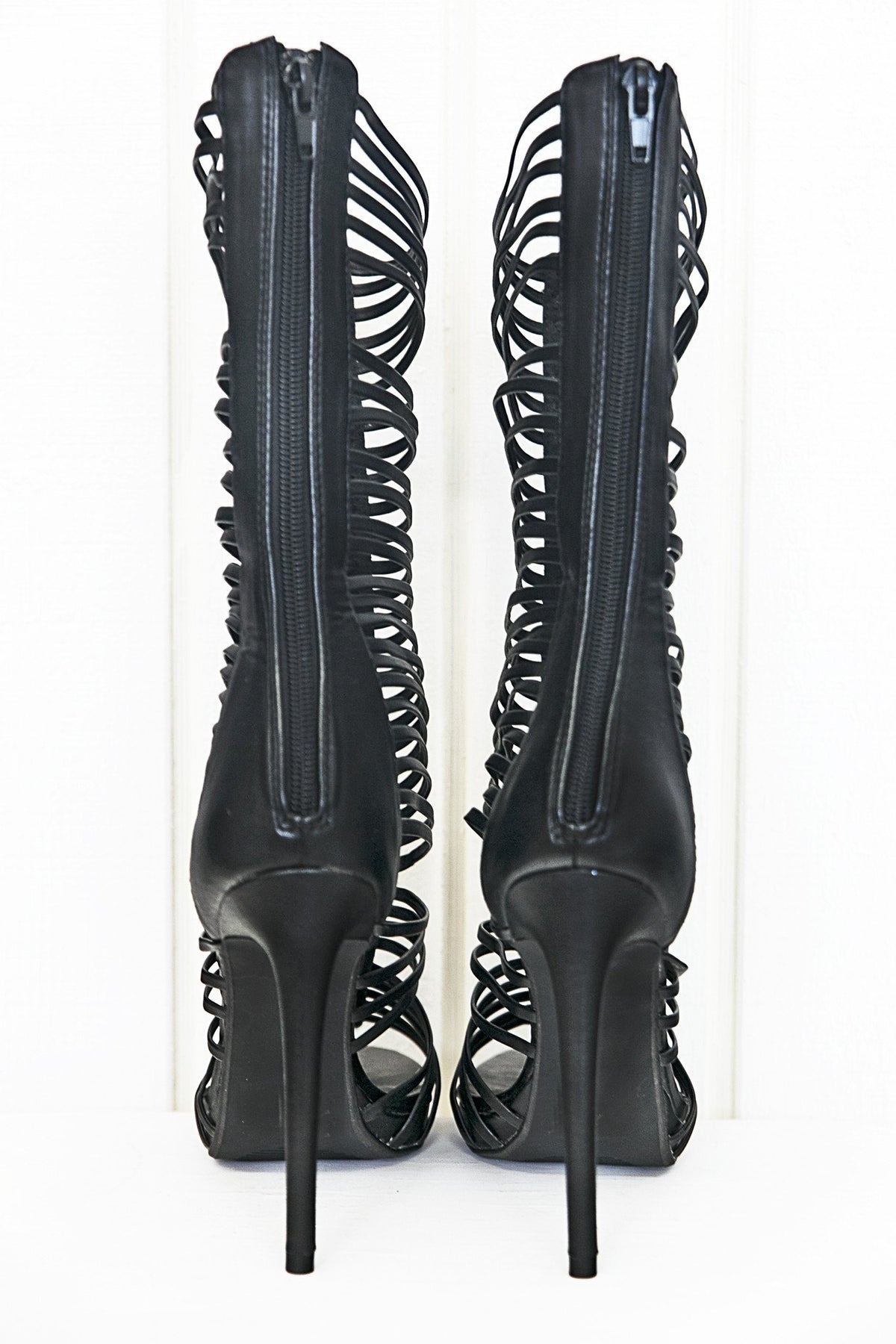 Lana High Strappy Sandal Heel - Black - Haute & Rebellious