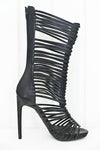 Lana High Strappy Sandal Heel - Black - Haute & Rebellious