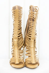 Lana High Strappy Sandal Heel - Natural - Haute & Rebellious