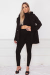 Terry Fur Coat Blazer - Black