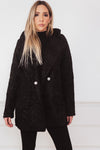 Terry Fur Coat Blazer - Black