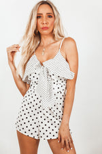 Polka-Dot Ruffle Romper