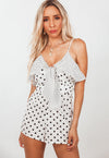 Polka-Dot Ruffle Romper