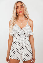 Polka-Dot Ruffle Romper