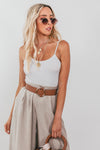 Spaghetti Strap Tank Top - White