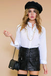 Maven Button-Up Shirt - White /// Only 1-L Left /// - Haute & Rebellious