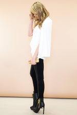 Janice Cape Blazer - White - Haute & Rebellious