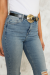 Kayla Round Buckle Belt - Gold - Haute & Rebellious