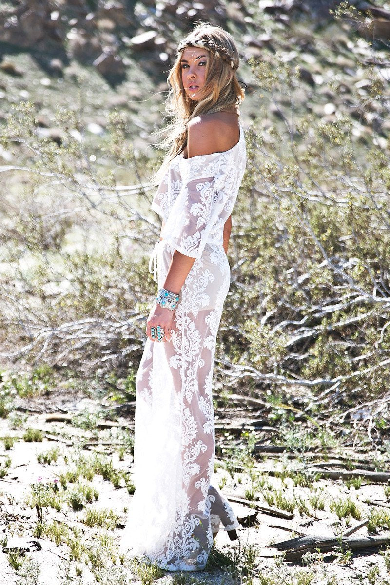 Janla Lace Crop Top - White - Haute & Rebellious