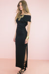Avery Jersey Off-Shoulder Maxi - Haute & Rebellious