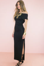 Avery Jersey Off-Shoulder Maxi - Haute & Rebellious